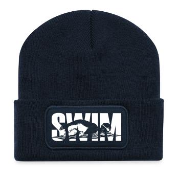 Schwimmen  - Recycelte Patch Beanie - French Navy - Vorne