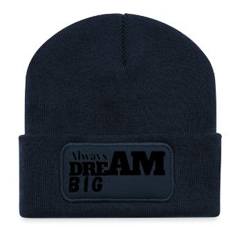T-shirt typographique Rêve Gros - Beanie recyclé à patch - bleu marine - Devant