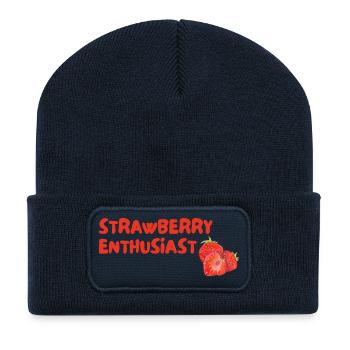 Strawberry Enthusiast - Recycelte Patch Beanie - French Navy - Vorne
