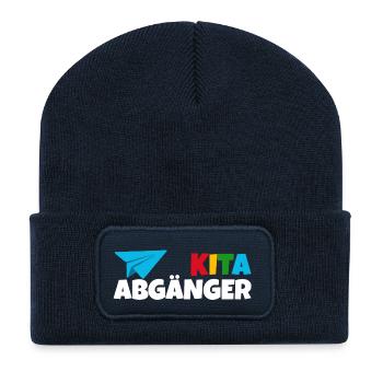 Kita Abgänger  - Recycelte Patch Beanie - French Navy - Vorne