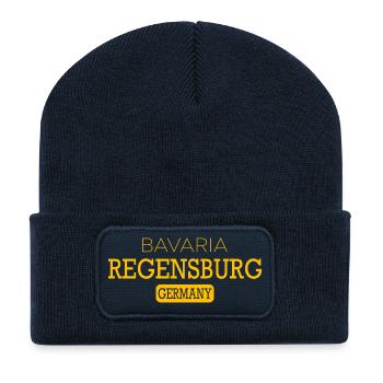 Regensburg Bavaria Germany - Recycled Patch Beanie - french navy - Front