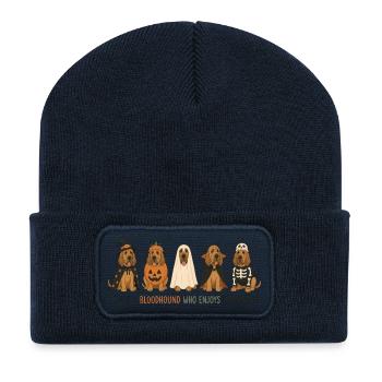 Bloodhound Halloween-Crew - Recycelte Patch Beanie - French Navy - Vorne