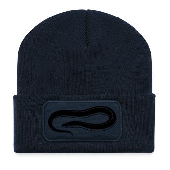 Aal angeln Geschenk für Nachtangler & Fischer  - Recycelte Patch Beanie - French Navy - Vorne
