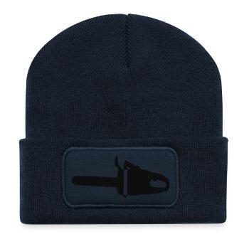 Chainsaw - Beanie recyclé à patch - bleu marine - Devant