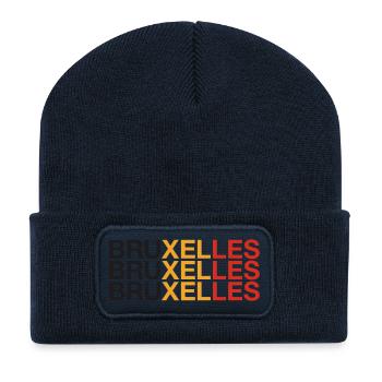 BRUXELLES Brussels - Brussels Belgium Belgian Flag - Recycled Patch Beanie - french navy - Front