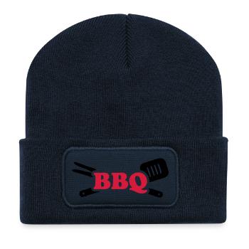 BBQ - Recycled Patch Beanie - french navy - Front