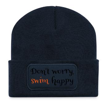 schwimmen - Recycelte Patch Beanie - French Navy - Vorne
