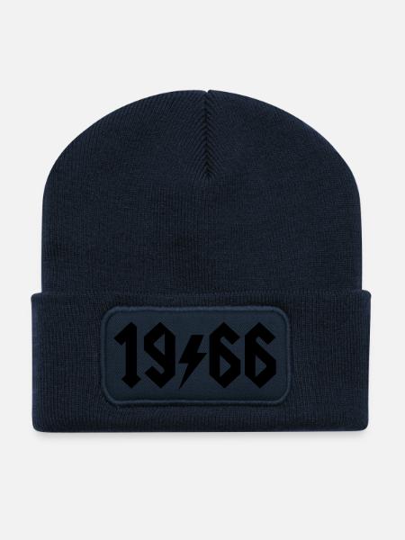 1966 - Beanie recyclé à patch - bleu marine