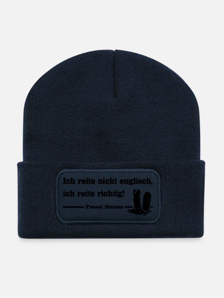 Westernreiter - Recycelte Patch Beanie - French Navy