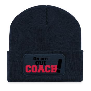 ON DIT(oui COACH) - Beanie recyclé à patch - bleu marine - Devant