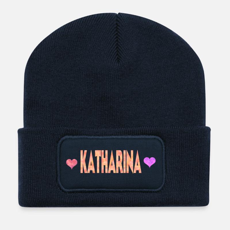 Katharina - Recycelte Patch Beanie - French Navy