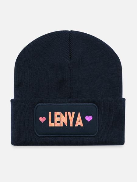 Lenya - Recycelte Patch Beanie - French Navy