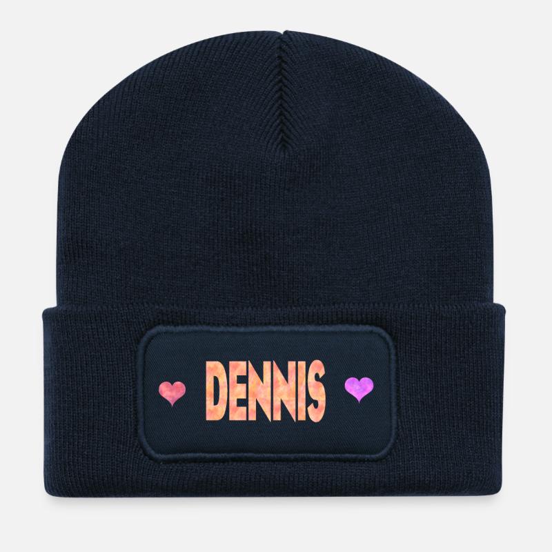 Dennis - Recycelte Patch Beanie - French Navy