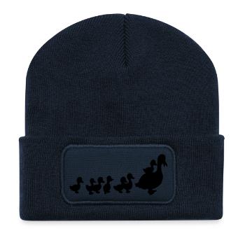 family ducks - Recycled Patch Beanie - french navy - Front