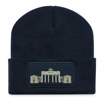Brandenburger Tor BERLIN - Recycelte Patch Beanie - French Navy - Vorne