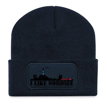 I like North Sea Silhouette - Recycled Patch Beanie - french navy - Front