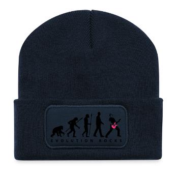 evolution_rocks_032012_b_2c - Recycled Patch Beanie - french navy - Front