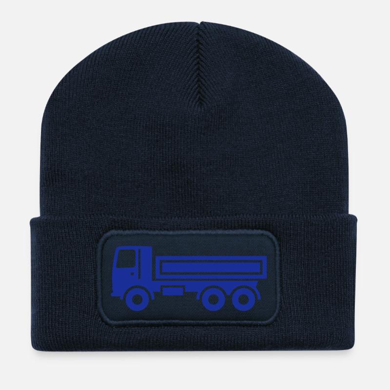 Trucks, dump trucks - Recycled Patch Beanie - french navy