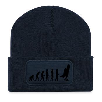 evolution_astronaut_g1 - Recycelte Patch Beanie - French Navy - Vorne