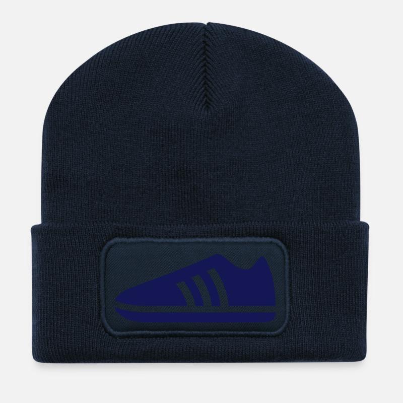 Ein blauer Sportschuh - Recycelte Patch Beanie - French Navy
