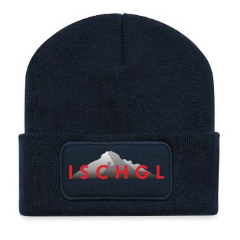 Ischgl Apres Ski Wintersport Design - Recycelte Patch Beanie - French Navy - Vorne