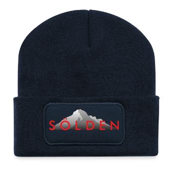 Sölden Apres Ski Wintersport Design - Recycelte Patch Beanie - French Navy - Vorne