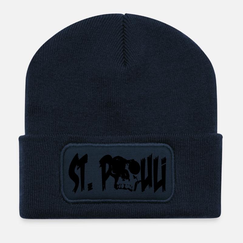 st pauli schädel - Recycelte Patch Beanie - French Navy