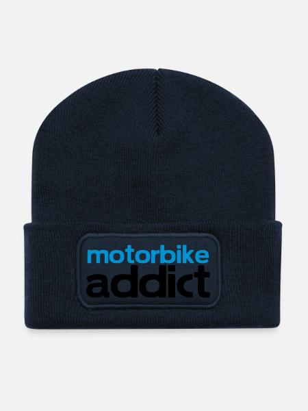motorbike addict - Recycled Patch Beanie - french navy