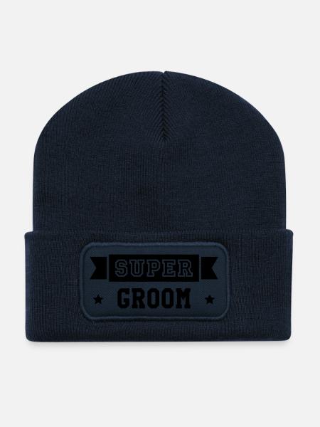 Groom / Hôtellerie / Hôtel / Hotel / Cheval - Beanie recyclé à patch - bleu marine