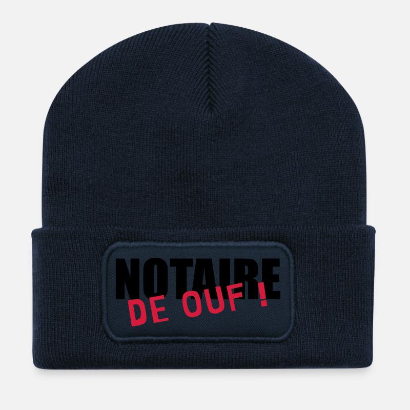 notaire / notariat / justice / droit - Beanie recyclé à patch - bleu marine