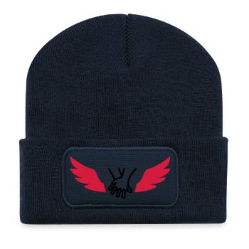 Secourisme / Secouriste / Secours / Secourir - Beanie recyclé à patch - bleu marine - Devant
