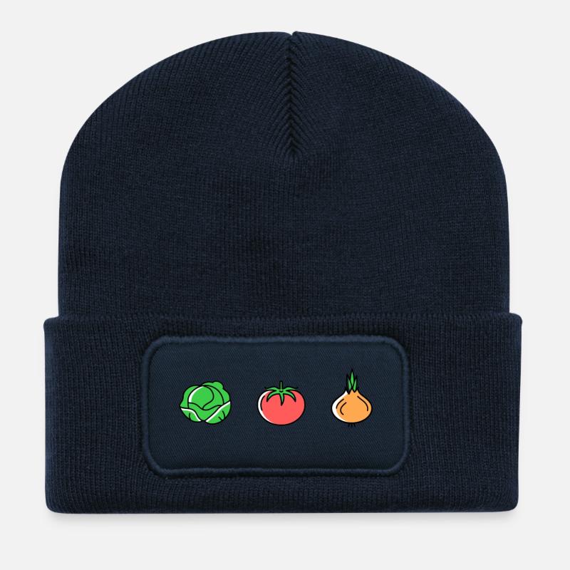 Salade Tomate Oignon - Beanie recyclé à patch - bleu marine