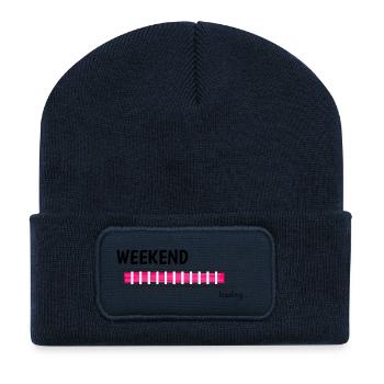 Mode de loisir de la barre de chargement du week-end - Beanie recyclé à patch - bleu marine - Devant