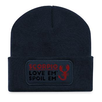 Sternzeichen Skorpion / Zodiac Scorpio - Recycelte Patch Beanie - French Navy - Vorne