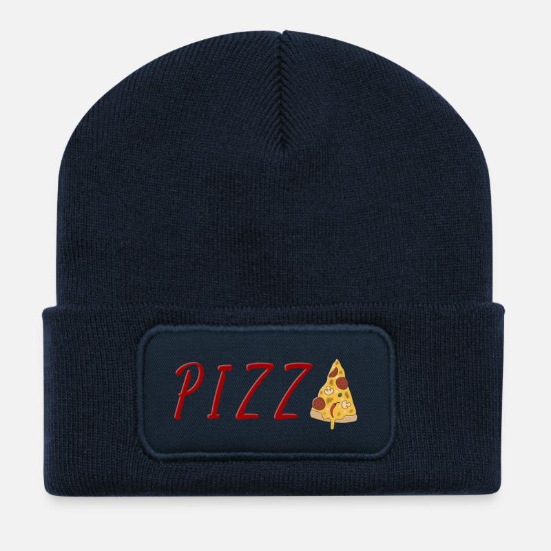 PIZZA - Recycelte Patch Beanie - French Navy