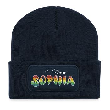 First name Sophia Maiden name gift - Recycled Patch Beanie - french navy - Front