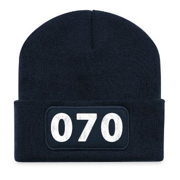 070 The Hague Rijswijk Voorburg Leidschendam - Recycled Patch Beanie - french navy - Front
