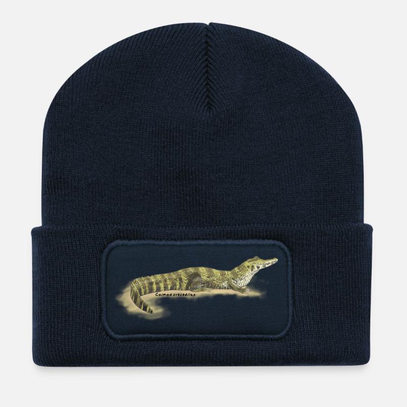 Baba (Caiman crocodilus) - Recycled Patch Beanie - french navy