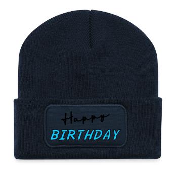 JAHRESTAG. ALLES GUTE ZUM GEBURTSTAG!. ALLES GUTE ZUM GEBURTSTAG!. - Recycelte Patch Beanie - French Navy - Vorne