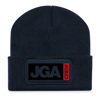Equipage d’enterrement de vie de garçon - Emblème - Beanie recyclé à patch - bleu marine - Devant