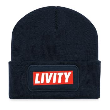 Livity Jah Rastafari Rasta One Love INI Roots - Recycled Patch Beanie - french navy - Front