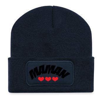 Mom / Mother's Day - Recycled Patch Beanie - french navy - Front