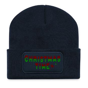 Christmas Time - Recycelte Patch Beanie - French Navy - Vorne