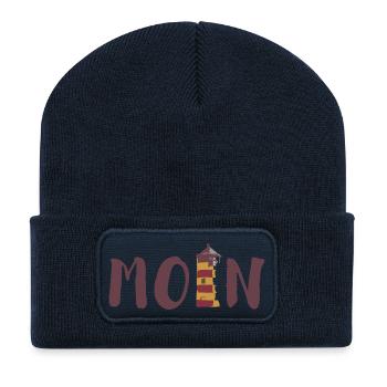 moin - Recycelte Patch Beanie - French Navy - Vorne