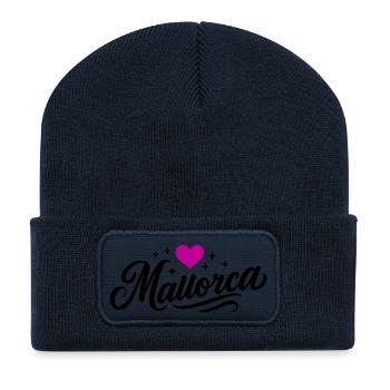 Mallorca Herz - Recycelte Patch Beanie - French Navy - Vorne