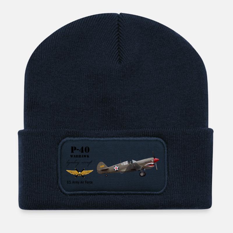 P-40 Warhawk - Recycelte Patch Beanie - French Navy