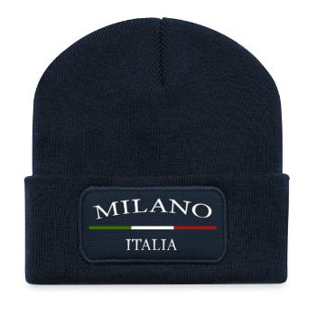 Design Cuisine Milano Italy - Recycled Patch Beanie - french navy - Front