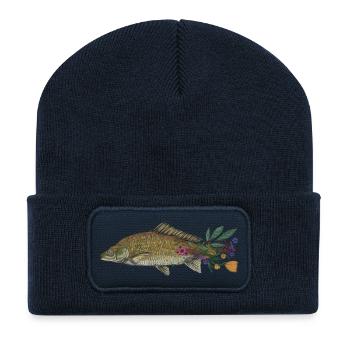 The carp - Recycled Patch Beanie - french navy - Front