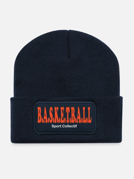 Basket-ball Énergétique pour Sportifs - Beanie recyclé à patch - bleu marine