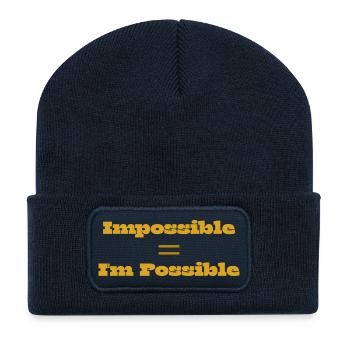 Données de conception manquantes - Beanie recyclé à patch - bleu marine - Devant